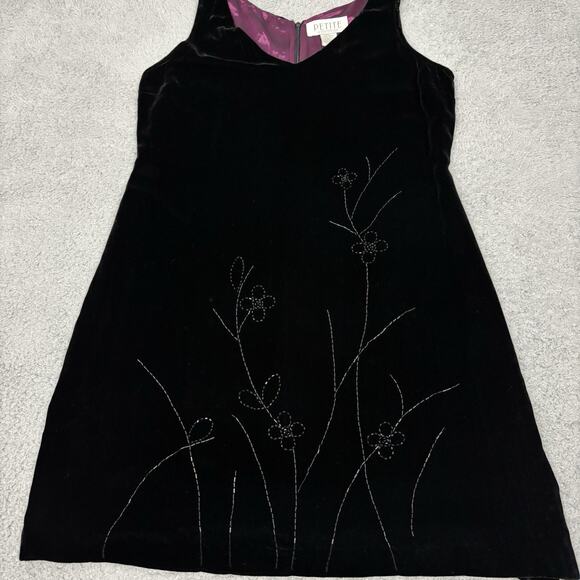 Sophisticate Sheath Velvet Dress Rayon Silk Blend Sheath Embellishments size 12 - Picture 12 of 13